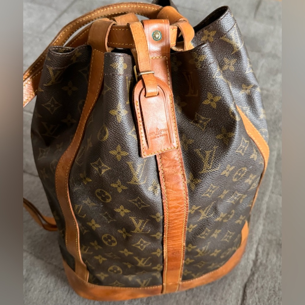Louis Vuitton Randonee Monogram Canvas and Leather Backpack/ Purse